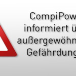 Warnung, dass Compipower über außergewöhnliche Gefährdungen informiert