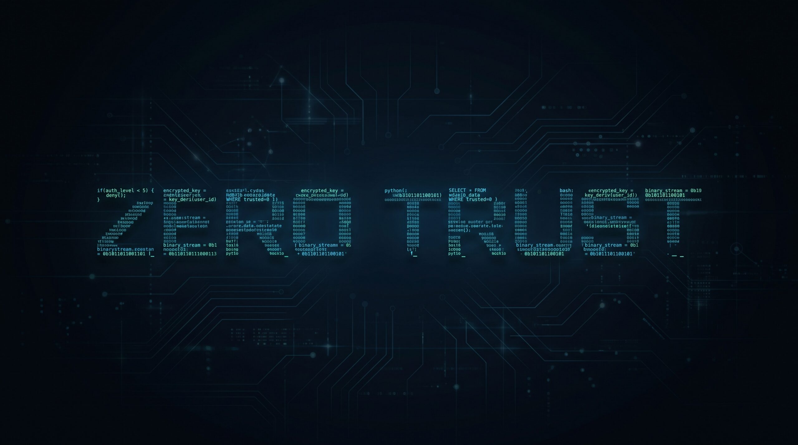 Schriftzug Zero Trust aus Programmcode als Symbol für das Sicherheitsprinzip „Vertraue nie, prüfe immer“
